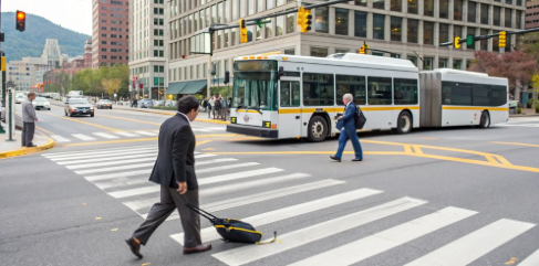 A bus accident on a Pittsburgh street, a complex case requiring an experienced lawyer.